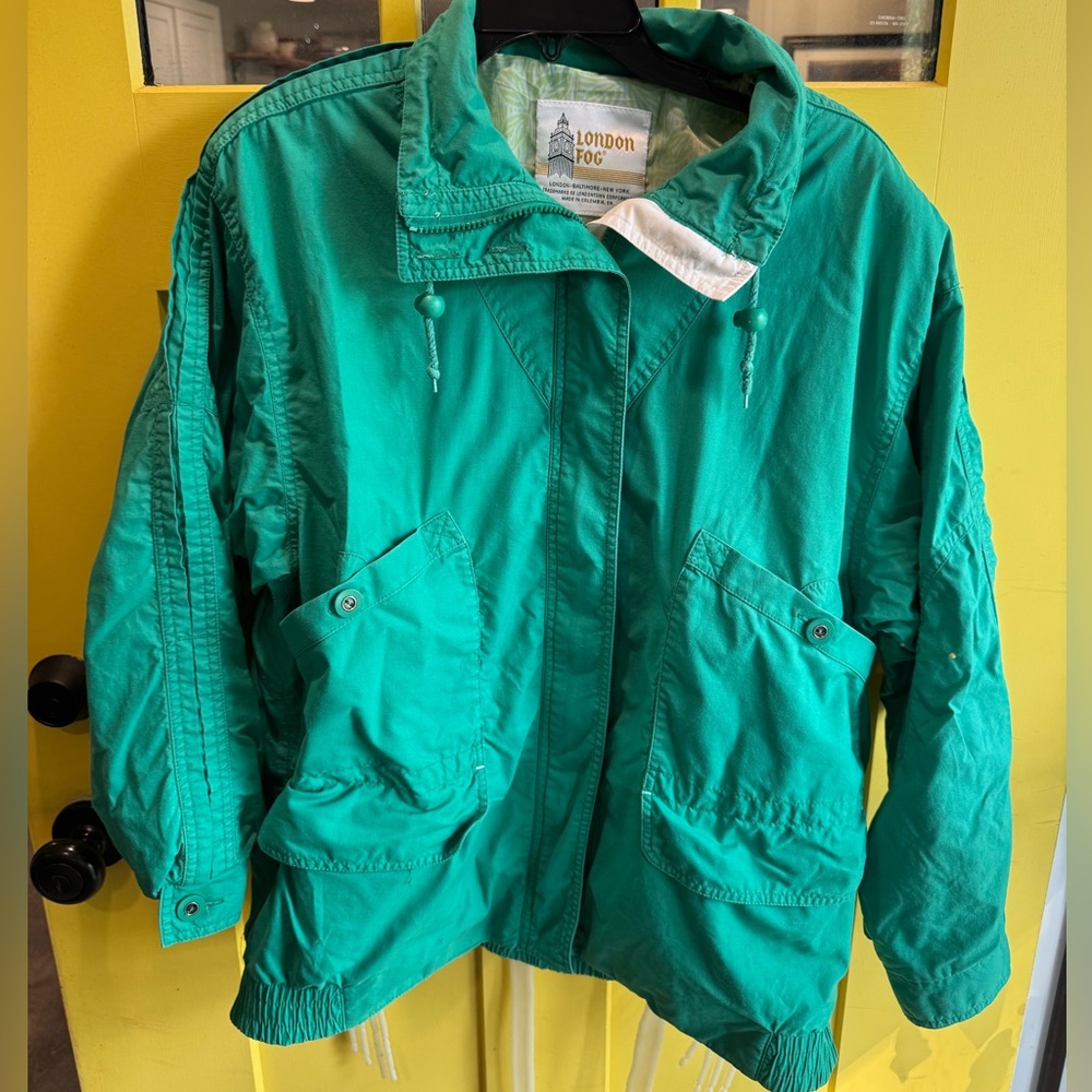 London Fog teal vintage jacket